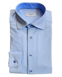 Eton - Camisa elástica cuatro vías slim fit con talles contraste 10001226922 - Lyst
