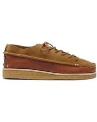 Yogi Footwear - Finn Tumbled Leather & Suede Crepe Sole Shoe Chestnut Uk 10 - Lyst