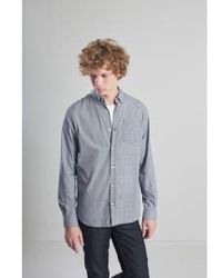 L'Exception Paris - Camisa a cuadros príncipe gales azul y gris en algodón japonés - Lyst