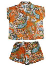 Powell Craft - Ladies Paisley Print Cotton Short Pyjama Set S/m - Lyst