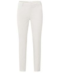 Yaya - Basic Chino With Straight Leg, Side Pockets And Zip Fly Off 34 Cream - Lyst
