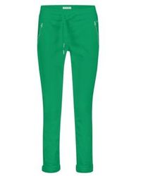 Red Button Trousers - Tessy Crop Jog Green *40% Off* 40 - Lyst