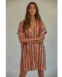 By Together - This Moment Dress Stripe Burnt Multi / M - Lyst