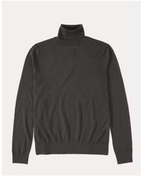 Closed - - Rolled -collar Sweater - Organic Merino Wool - Gray Charcoal - M - Lyst