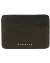 Escuyer - Leather Card Holder Leather - Lyst