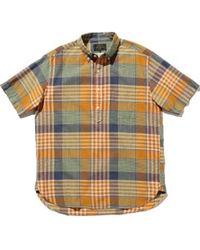 Beams Plus - B.d. pullover à manches courtes madras indian check - Lyst