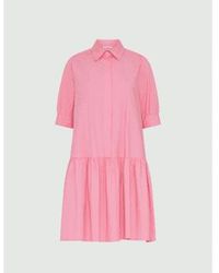 Marella - Ebert Gathered Detail Mini Shirt Dress Size 8 Col - Lyst