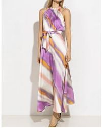 Marella - Halter Neck Long Dress 8 Lilac - Lyst