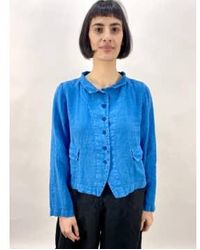 Grizas - Linen Jacket With Stand Up Collar - Lyst