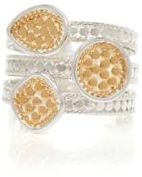 Anna Beck - Beaded Triple Ring 7 / Mixed - Lyst