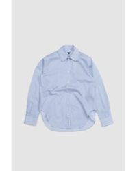 J.L-A.L - Triple Collar Shirt Blue Stripe - S - Lyst