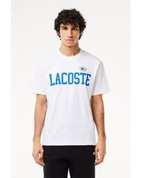 Lacoste - Cotton Contrast Print And Badge T 3 - Lyst
