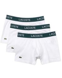 Lacoste - Lot 3 boxers coton stretch blanc - Lyst