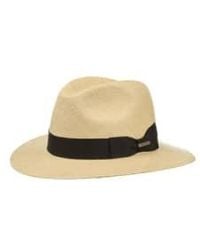 Stetson - And Beige Marcellus Panama Traveller Hat Extra Large - Lyst