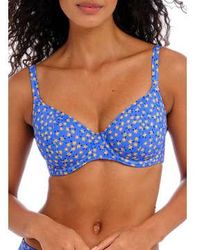 Freya - Garn disco sous-ligne bikini top en bleu - Lyst