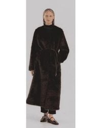 Molliolli - Weather Maxi Faux Fur Coat Dark 36 - Lyst