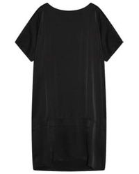 Cashmere Fashion - Crossley Seiden-mix Dress Sult Round Neck Cutout Short Arm Xs / Schwarz - Lyst