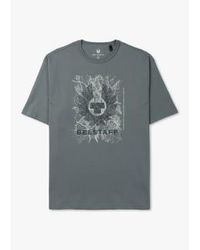 Belstaff - Mens Map Print T Shirt In Mineral - Lyst