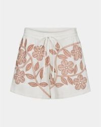 Sofie Schnoor - Embroidered Shorts Off /rosy Brown 34 - Lyst