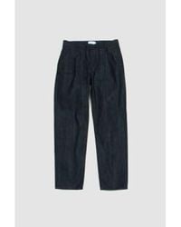 Still By Hand - Tapered Pants Navy - Lyst
