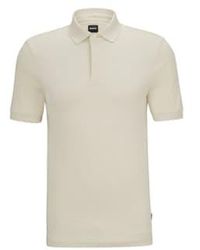 BOSS - Penrose 44 Open Slim Fit Polo Shirt With Micro Pattern 50501098 131 S - Lyst