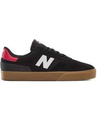 New Balance Leather 597 Black/ Grey/ Red-white-blue for Men | Lyst