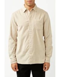 Knowledge Cotton - Light Feather Gray Regular Fit Corduroy Shirt Beige / S - Lyst