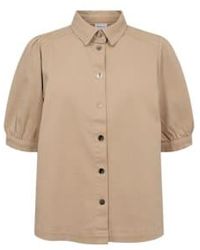 Numph - Nucarlisle Short Sleeve Shirt Sesame 34 - Lyst
