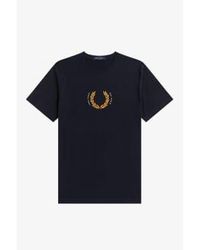 Fred Perry - Laurel Wreath T-shirt Navy L - Lyst