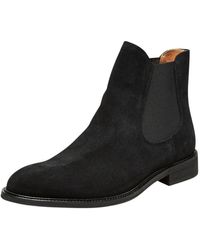 SELECTED Black Chelsea Suede Boots