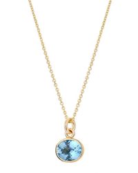 Renné Jewellery - 9 Carat Fine Trace Chain & Blue Topaz Sweetie - Lyst