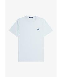 Fred Perry - Ringer T Shirt Ice - Lyst