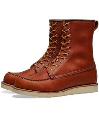 Red Wing Heritage Men's 877 8-Inch Classic Moc Toe Boot - 8 - Oro Legacy