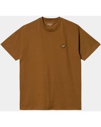Carhartt - T-shirt S/s Heart Patch Deep Brown - Lyst