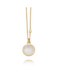 Astley Clarke Round Moonstone Stilla Pendant Necklace - Metallic