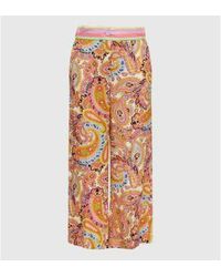 Marella - Benito Paisley Silky Trousers Multi, 8 - Lyst