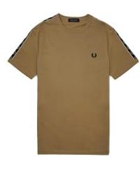 Fred Perry - Taped Ringer T-shirt Warm Stone M - Lyst