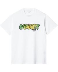 Carhartt - Camiseta el hombre i033160 camiseta goteo blanco - Lyst