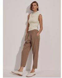 Varley - Taupe Stone Oakland Taper Trousers M / - Lyst