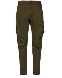 C.P. Company - Stretch sateen lens cargo pants ivy - Lyst