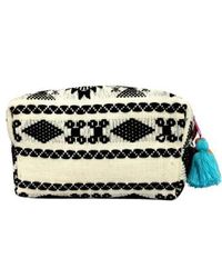 House of Disaster - Embellished And White Jacquard Cosmetic Pouch Bag White - Lyst