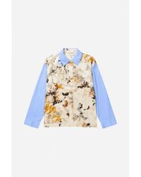 Munthe - Morocco Floral Print Stripe Sleeve Shirt Col: /cream Multi, 10 - Lyst