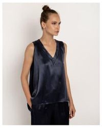 Greek Archaic Kori - Satin V Neck Sleeveless Vest Size: Xs, Col: - Lyst
