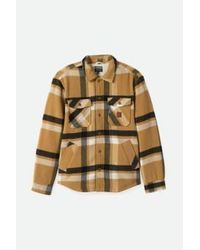 Brixton - Antelope Off And Black Lined Durham Sherpa Jacket L - Lyst