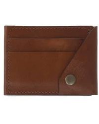 VIDA VIDA - Leather Popper Credit Card Wallet Leather - Lyst
