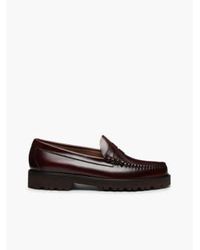 G.H. Bass & Co. - Weejuns 90S Larson Penny Loafers Wine Leather - Lyst