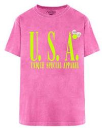 NEWTONE - Usa Trucker T-shirt Fuschia / 0 - Lyst