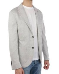 L.B.M. 1911 - Blazer en jersey extensible slim fit gris slim 35205/1 - Lyst
