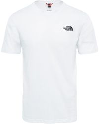 The North Face White Patch T-shirt for Men | Lyst