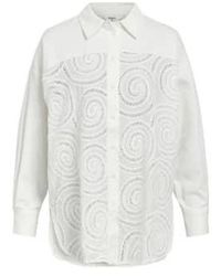Object - Miya Embroidered Shirt Cloud Dancer 34 - Lyst